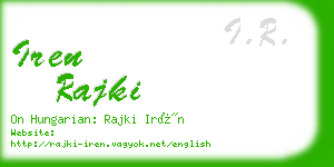 iren rajki business card